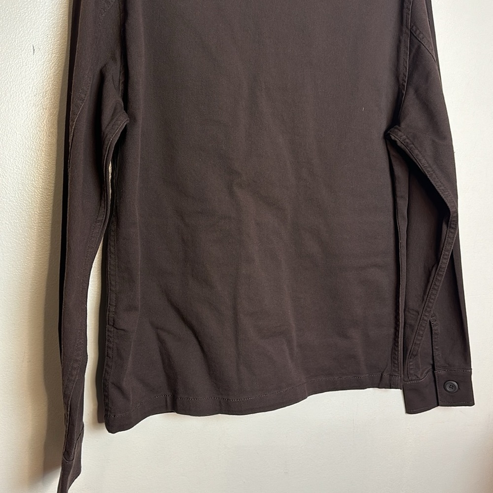 Jack & Jones Produkt Twill Lightweight Utility Overshirt Jacket in Brown - Picture 9 of 9